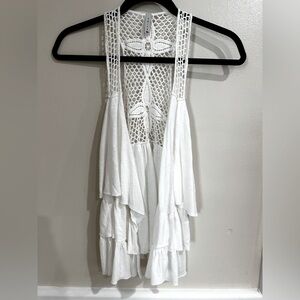 White Sleeveless Top